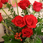 Dahlia Red Rose Arrangement